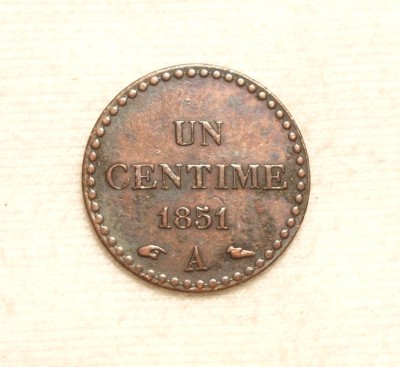 FRANTA 1 CENTIME 1851 foto