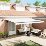 vidaXL Cortina Retractabilă Manual Alb 500 &times;300 cm țesătură 3331356