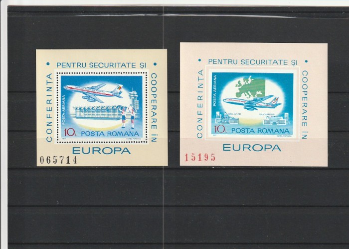 1977 LP 938 LP 939 CONFERINTA PENTRU SECURITATE COLITE DANTELATA+NEDANTELATA MNH