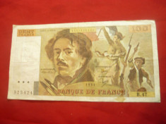 Bancnota 100 fr.-Franta 1981 , cal. f.buna foto