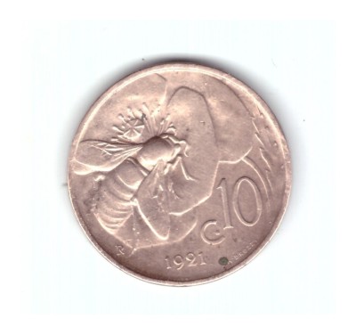Moneda Italia 10 centesimi 1921, stare buna, curata foto