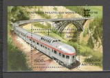 Cambodgea.1996 Expozitia filatelica CAPEX:Locomotive-Bl. MC.788