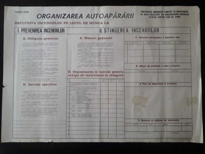 AF24 Afiș protecția muncii, Rom&acirc;nia comunistă