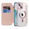 Husa MagSafe pentru Apple iPhone 13, Techsuit, SmartMag Book, Roz