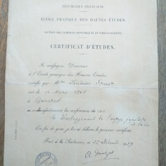 DIPLOMA SORBONNE 1927 -Theodosia Graur