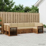 Cumpara ieftin Set de canapele de exterior 7 buc. 7-Locuri Natural si Bej