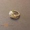 Inel tip ghiul femei cu cristale zirconia albe - placat 14k