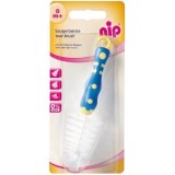 Perie mini pentru tetine si accesorii biberoane NIP, maner antialunecare, 0+ luni
