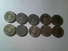 Set 10 monede 1 BAN 2005-2016 : 2005 , 6 , 7 , 8 ,10 ,11 ,12 , 13 ,14 , 16 , cal. buna , F buna si aunc.