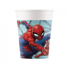 Set 8 pahare petrecere din plastic model Spiderman Team Up 200 ml