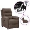 Gossi fotoliu rabatabil electric, gri taupe, material textil