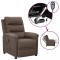 Gossi fotoliu rabatabil electric, gri taupe, material textil