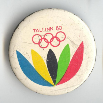 Insigna Olimpica concurs sportiv Olimpiada 1980 Tallinn foto