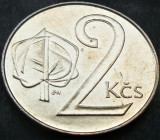 Moneda 2 COROANE - CEHIA, anul 1991 * cod 818 = A.UNC