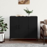 vidaXL Dulap, negru, 90x34x80 cm, lemn compozit