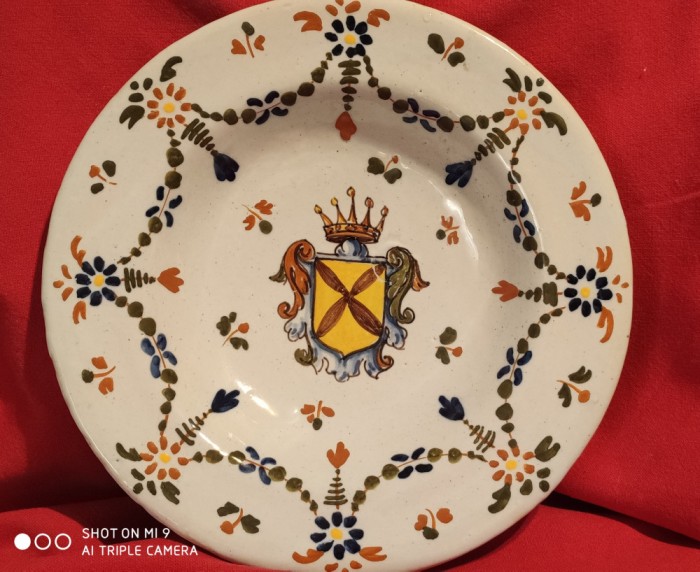 LICHIDARE ! Farfurie decorativa din faianță, Talavera Spania -