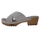 Saboți damă, piele naturală, marca Tamaris Comfort, 8-87301-20-109-13-09, alb