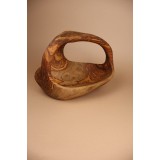 Fructiera din lemn de măslin cu m&acirc;ner 35 cm