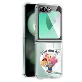 Husa pentru samsung galaxy z flip 6, atasare magnetica, magsafe, you and me, clear