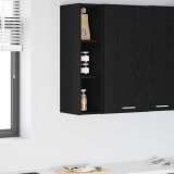 vidaXL Dulap suspendat Riga Stejar Negru 20 x 29,5 x 80 cm 884427