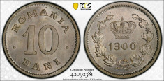 Romania - 10 bani 1900, gradata MS 63 de PCGS, piesa de colectie! foto