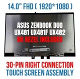 Ansamblu Display Laptop, Asus, ZenBook Duo 14UX481, UX481F, UX481FL, UX481FA, 14 inch, FHD, 1920x1080, IPS, touchscreen, 30 pini