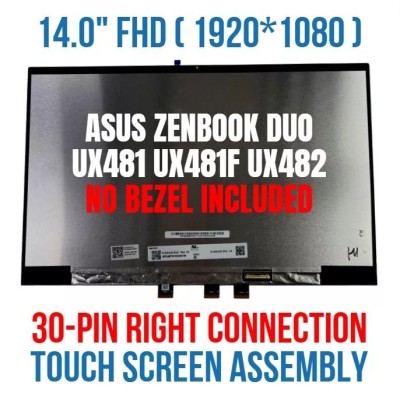 Ansamblu Display Laptop, Asus, ZenBook Duo 14UX481, UX481F, UX481FL, UX481FA, 14 inch, FHD, 1920x1080, IPS, touchscreen, 30 pini foto