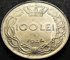 Moneda ISTORICA 100 LEI - ROMANIA REGAT, anul 1943 *cod 401 = gratuit foto