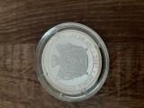 Moneda BNR uncie argint, 10 lei 2012 , 150 ani - Primul Guvern al Principatelor Unite , tiraj mic, doar 500 ex, rara