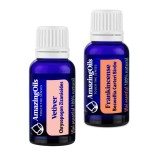 TAMAIE SI VETIVER-Set 2 uleiuri esentiale 100%pur-2x15 ml, Amazingoils TOUCH THE SENSES