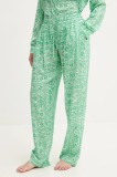 Melissa Odabash pantaloni femei, culoarea verde, drept, high waist, Jude