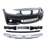 Set bara fata BMW 4/4 GC (F32/F33/F36/F82/83), 12.2013-, cu 4 gauri senzori parcare; grunduit, de vopsit; type M-Tech; cu grile inferioare; cu conduc