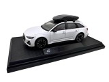 Macheta Audi RS6 avant quattro alb 1/24 cu sunete lumini deschide usile si capotele
