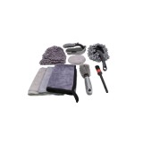 Set 9 Perii Lavete Microfibra Auto Detailing Satra: Curatare Interior Exterior, Jante, Anvelope