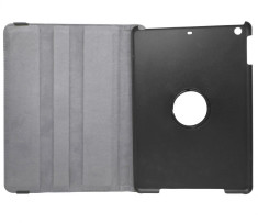 Husa tip carte neagra (interior gri) cu stand rotativa pentru Apple iPad Air 2 foto