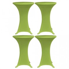 Husa elastica pentru masa, 4 buc., verde, 70 cm foto