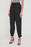 Dkny pantaloni de trening culoarea negru, neted