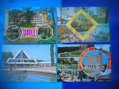 HOPCT LOT 2638 BAILE FELIX -JUD BIHOR-4 CARTI POSTALE-CIRCULATE foto