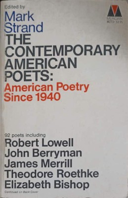 THE CONTEMPORARY AMERICAN POETS: AMERICAN POETRY SINCE 1940-MARK STRAND-243362 foto