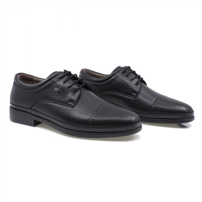 Pantofi Barbati, Dim-107-2, Eleganti, Piele Naturala, Negru