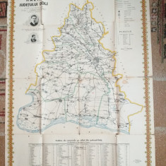 Harta Județului Dolj întocmită în 1935.