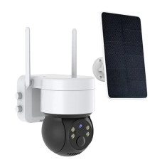 Camera de supraveghere exterior PTZ Wireless cu panou solar, 2MP, WiFi, FullHD Night Vision, PIR, Rezistenta la apa IP66, Senzor de miscare si urmarir