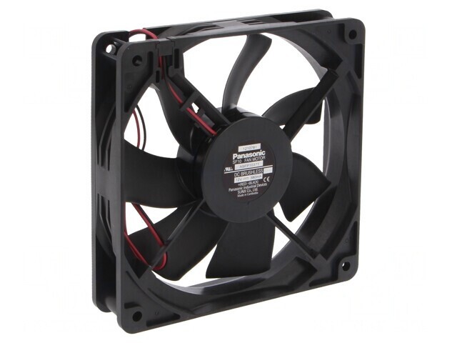 Ventilator axial DC 12V 120x120x25mm 155m3/h 37dBA cu bilă