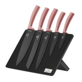 Set cutite otel inoxidabil, 6 piese, cu stand magnetic, I-Rose Edition Berlinger Haus, BH 2516