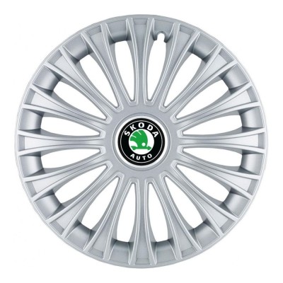 Set 4 Capace Roti, potrivite jantelor de R14, pentru Skoda, model dino cromat foto