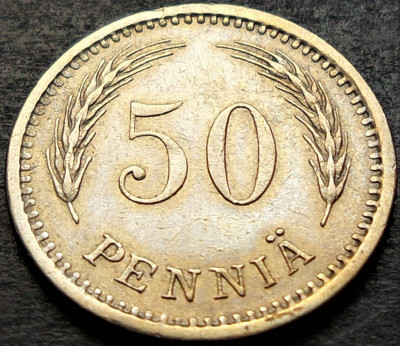 Moneda istorica 50 PENNIA - FINLANDA, anul 1923 * cod 284 foto
