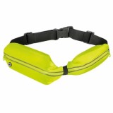 Borseta de brau cu doua buzunare insertii reflectorizante impermeabila Sport Pouch - Galben neon Garage AutoRide