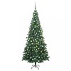 Brad de Craciun pre-iluminat cu set globuri, verde, 240 cm, L