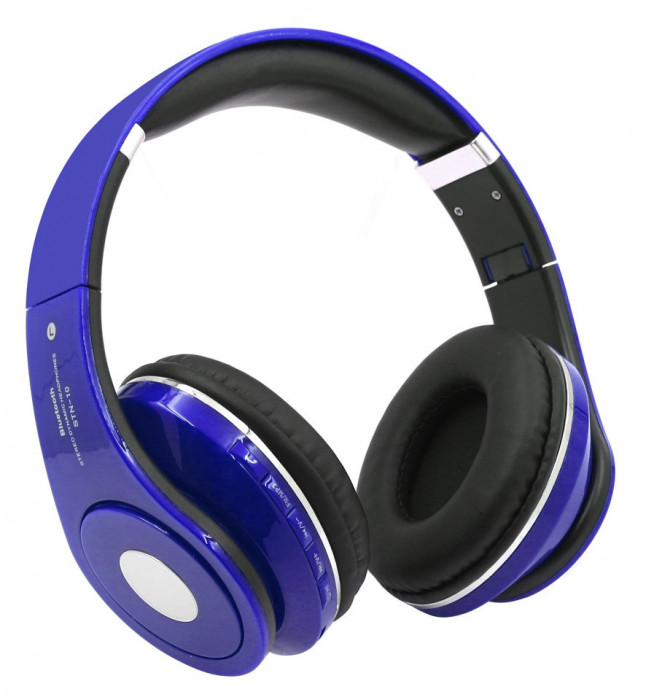 Casti audio Bluetooth, over ear, Model STN-10, Stereo cu Microfon, Wireless,