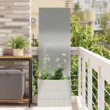 Ghiveci de Grădină cu Panou Decorativ Argintiu 50 x 140 cm